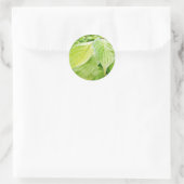 Grüne Blätter auf Baum Runder Aufkleber (Tasche)