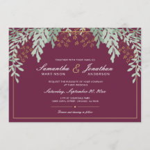 Grüne Blätter auf Cranberry Wedding