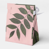 GRÜNE BLÄTTER AUF PINK GESCHENKSCHACHTEL (Rückseite)