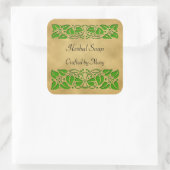 Grüne Blätter Aufkleber für das benutzerdefinierte (Tasche)