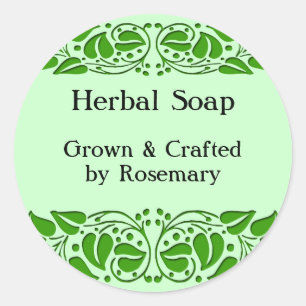 Grüne Blätter Aufkleber für das benutzerdefinierte