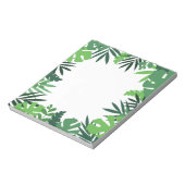 Grüne Blätter aus Palmen, wildes Urwald Notizblock (Rotiert)