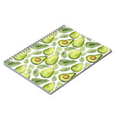 Grüne Blätter Avocados Notizblock (Linke Seite)