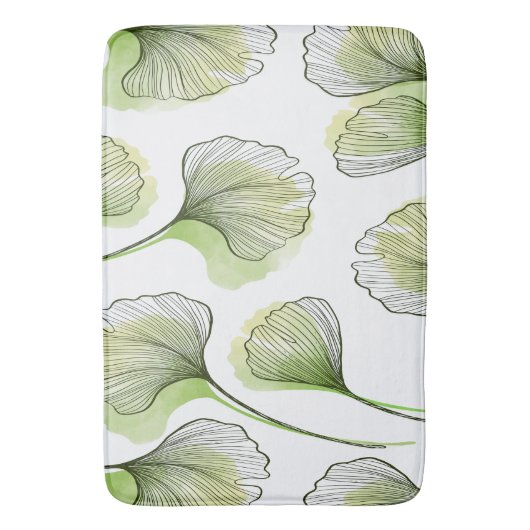 Grüne Blätter Badematte (Vorderseite Vertikal)