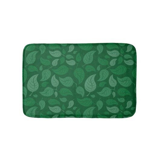 Grüne Blätter Badematte (Vorderseite)