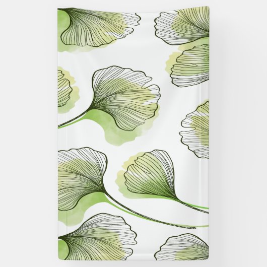 Grüne Blätter Banner (Vertikal)