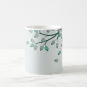 Grüne Blätter Baumkunst Kaffeebecher Tasse Cup (Mittel)