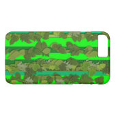 Grüne Blätter Blatt gestreiftes Hintergrundmuster Case-Mate iPhone Hülle (Rückseite (Horizontal))