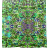 Grüne Blätter Blattmuster Duschvorhang (Vorderseite)