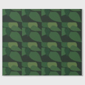 Grüne Blätter Botanical Geschenkpapier (Flach)