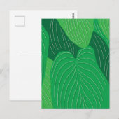 Grüne Blätter Botanik Postkarte (Vorne/Hinten)