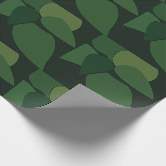 Grüne Blätter Botanisch Geschenkpapier (Ecke)
