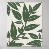 Grüne Blätter Botanisch Poster (Vorne)