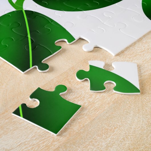 Grüne Blätter Botanisch Puzzle (Seite)