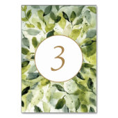 Grüne Blätter Botanisch Tischnummer (Rückseite)