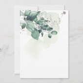 Grüne Blätter Botanische Hochzeit Einladung (Rückseite)