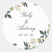 Grüne Blätter, Botanische Moderne Hochzeit