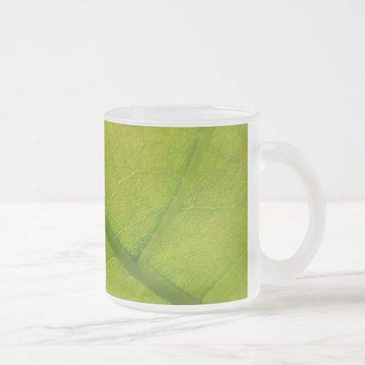 Grüne Blätter Botanische Naturfotografie Mattglastasse (Rechts)