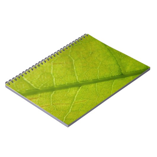 Grüne Blätter Botanische Naturfotografie Notizblock (Linke Seite)