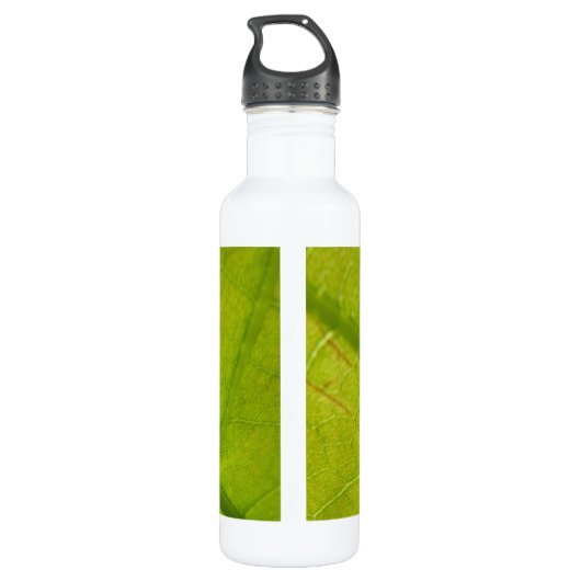 Grüne Blätter Botanische Naturfotografie Trinkflasche (Rückseite)