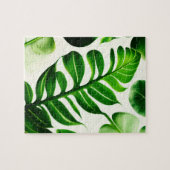 Grüne Blätter Botanische Pflanze Puzzle (Horizontal)