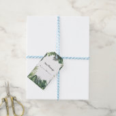 Grüne Blätter Botanische tropische Pflanze Hochzei Geschenkanhänger (Mit Garn)