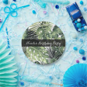 Grüne Blätter Botanische tropische Pflanze Hochzei Pappteller (Party)