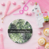 Grüne Blätter Botanische tropische Pflanze Hochzei Pappteller (Party)