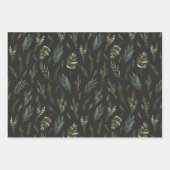 Grüne Blätter Botanisches Muster (Vorderseite 3)