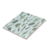 Grüne Blätter Botanisches Muster Fliese (Seite)