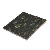 Grüne Blätter Botanisches Muster Fliese (Seite)