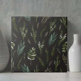 Grüne Blätter Botanisches Muster Fliese