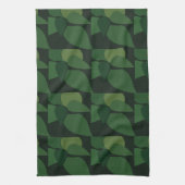Grüne Blätter Botanisches Muster Geschirrtuch (Vertikal)