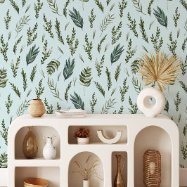 Grüne Blätter Botanisches Muster Tapete