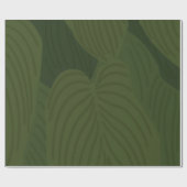 Grüne Blätter Botanisches Naturmuster Geschenkpapier (Flach)