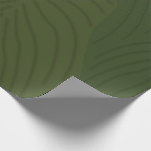 Grüne Blätter Botanisches Naturmuster Geschenkpapier (Ecke)