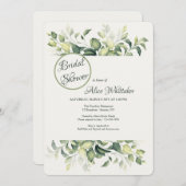 Grüne Blätter Brautdusche Einladung (Vorne/Hinten)