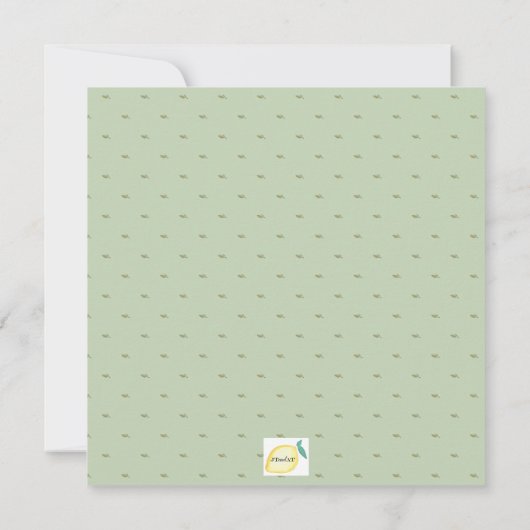 Grüne Blätter Brautdusche Einladung (Rückseite)