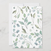Grüne Blätter, Brautparty Natur Einladung (Rückseite)