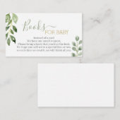 Grüne Blätter bringen eine Bucheintragungskarte mi Begleitkarte (Vorne/Hinten)