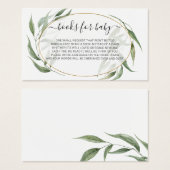 Grüne Blätter Buchanfrage für Babydusche (Vorne & Hinten)