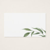 Grüne Blätter Buchanfrage für Babydusche (Rückseite)