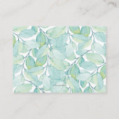 Grüne Blätter Bücher für Babyduschkarte Begleitkarte (Rückseite)