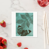 Grüne Blätter Butterfly Serviette (Beispiel)