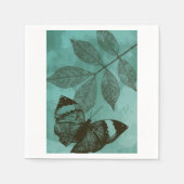 Grüne Blätter Butterfly Serviette (Vorderseite)