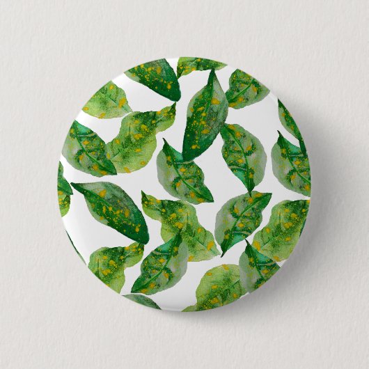 Grüne Blätter Button (Vorderseite)
