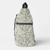 Grüne Blätter Crossbody Bag (Vorderseite)