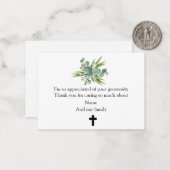 Grüne Blätter Danke Karte (Vorderseite/Rückseite Beispiel)