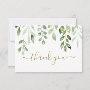 Grüne Blätter danke Note Card Mitteilungskarte