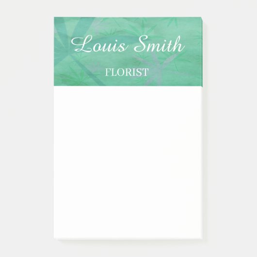 Grüne Blätter dekorativ Post-it Klebezettel (Vorderseite)